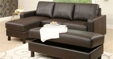 Leather Reversible Sectional and Storage Ottoman Only $399 Shipped ...