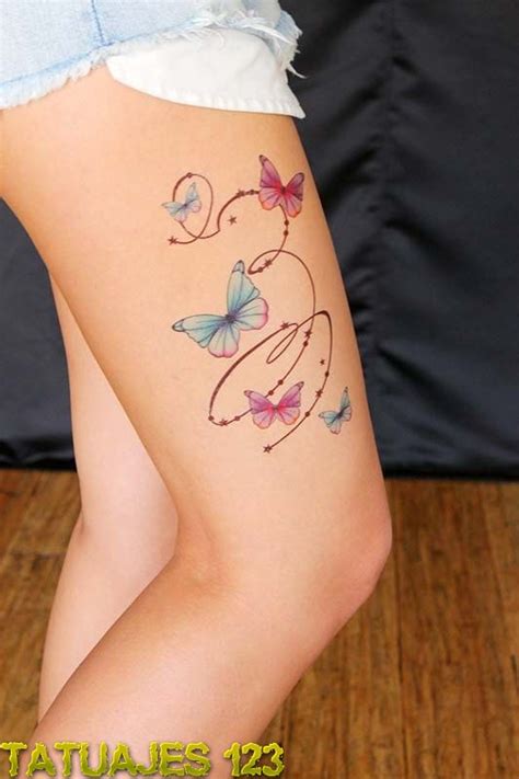 Mariposas encadenadas por la pierna - Tatuajes 123