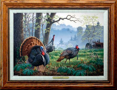 Foggy Morning Trio - Wild Turkey | Larry Zach Wildlife Art