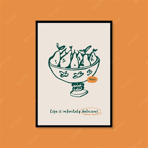 Premium Vector | Minimalist hand drawn food poster for wall art collection