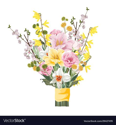 Flower spring easter bouquet Royalty Free Vector Image