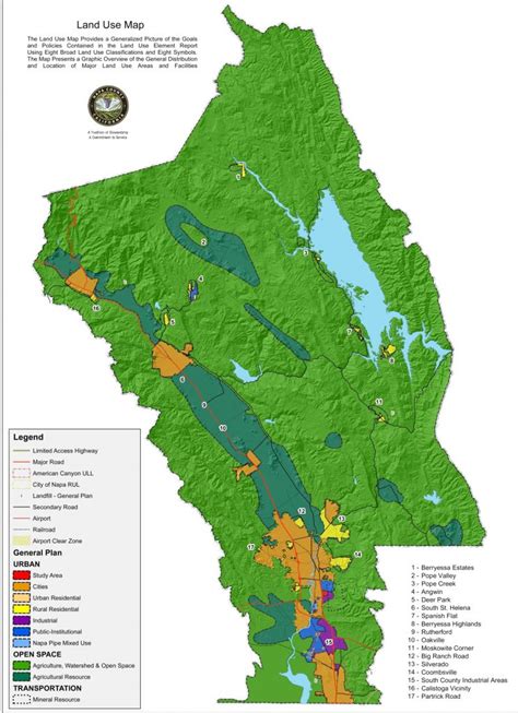 Napa County Land Use Map - Napa County Agricultural Preserve