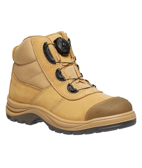 KingGee Tradie Boa Lace System Steel Toe Safety Work Boots in Wheat ...