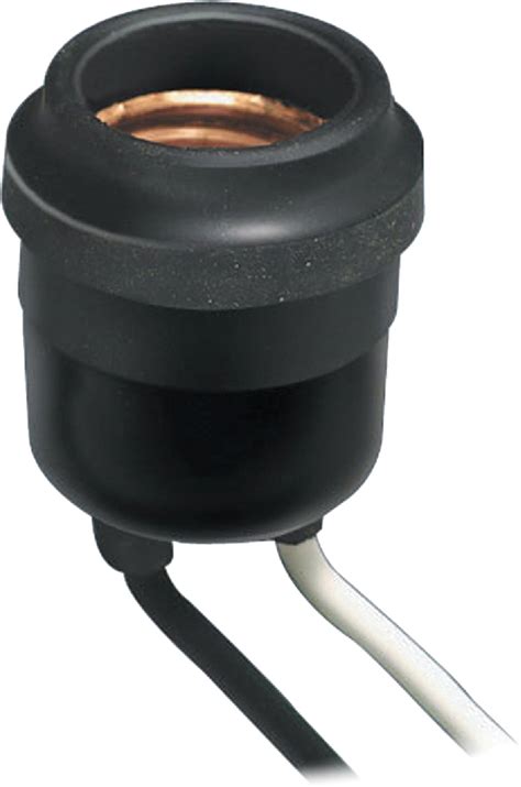 Buy Leviton Outdoor Lamp Socket Black