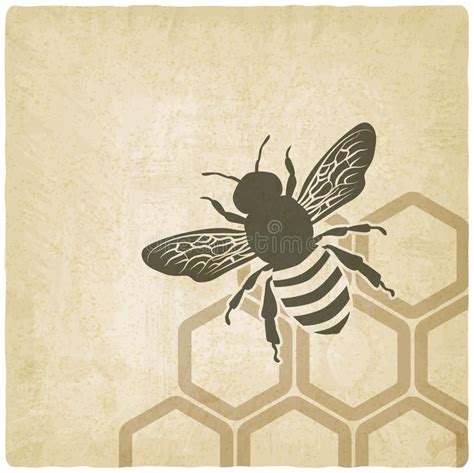 Bee old background. Illustration , #AFFILIATE, #Bee, #background, #Illustration #ad | Bee ...