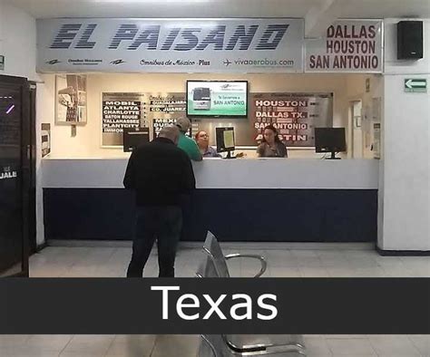 Autobuses Los Paisanos en Texas - Sucursales