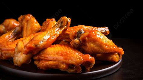 Plate With Delicious Chicken Wings Is On Top Background, Pictures Chicken Wings Background Image ...