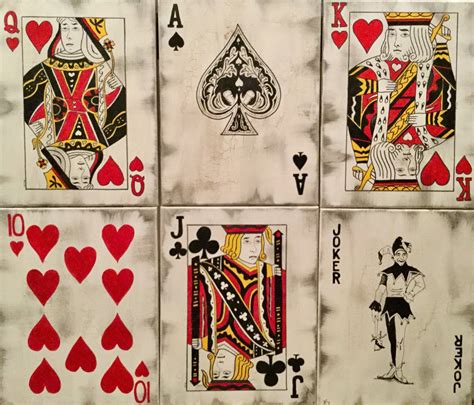 Hearts Playing Cards, Playing Cards Art, Heart Painting, Hand Painting Art, King Card, Man Cave ...