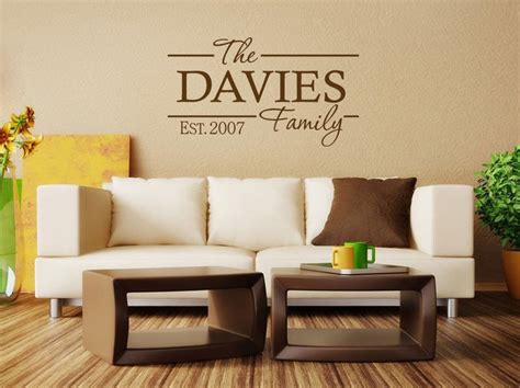 PERSONALISED Family Wall Quote, Wall Art Sticker, Modern Vinyl Transfer ...