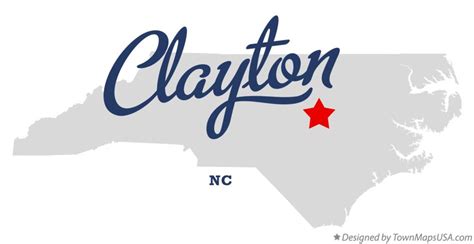 Map of Clayton, NC, North Carolina