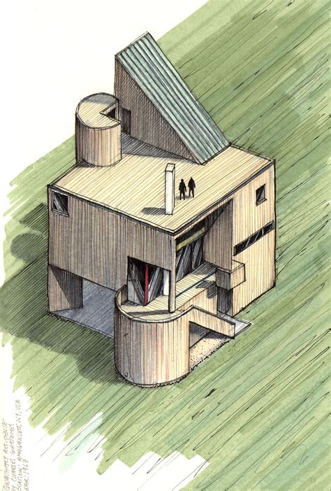 Galeria de Clássicos da Arquitetura icônicos representados em perspectivas axonométricas - 17