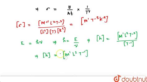 The dimensions of Stefan-Boltzmann constant `sigma` can be written in ...