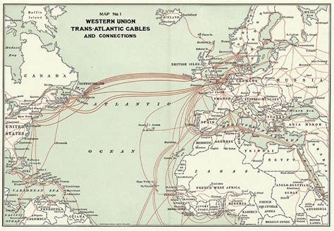 Western Union Transatlantic Cables Photograph by Library Of Congress, Geography And Map Division