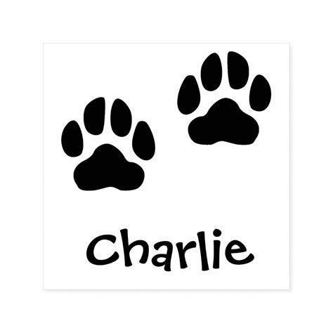 Pet Signature With Paw Print Stamp Charlie | Zazzle | Self inking stamps, Stamp, Bookshelf art