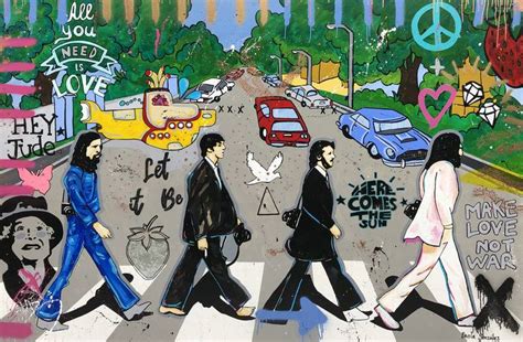 The Beatles - Abbey Road Painting by Paola Gonzalez | Saatchi Art