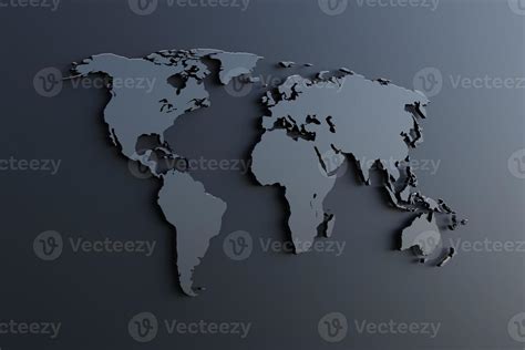 Extruded World map 3d render 17388632 Stock Photo at Vecteezy