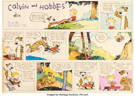 A Hand-Colored ‘Calvin and Hobbes’ Work Sold for a Record-Smashing ...