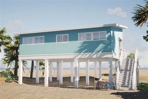 Beach Stilt-house for Tiny Living - 44189TD | Architectural Designs ...