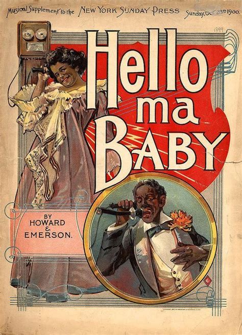 Sheet Music/Cover - American Gilded Age, published in NYC. Hello Ma ...