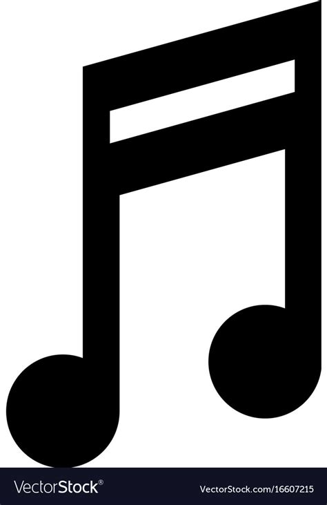 Quaver music note icon image Royalty Free Vector Image