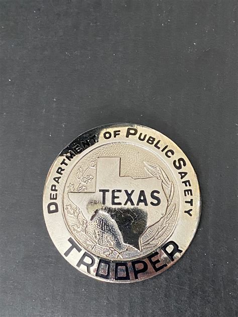 Department of Safety Trooper TEXAS Badge | Etsy