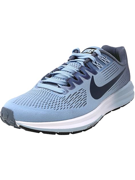 Nike - Nike Women's Air Zoom Structure 21 Armory Blue / Navy Ankle-High Mesh Running Shoe - 8W ...