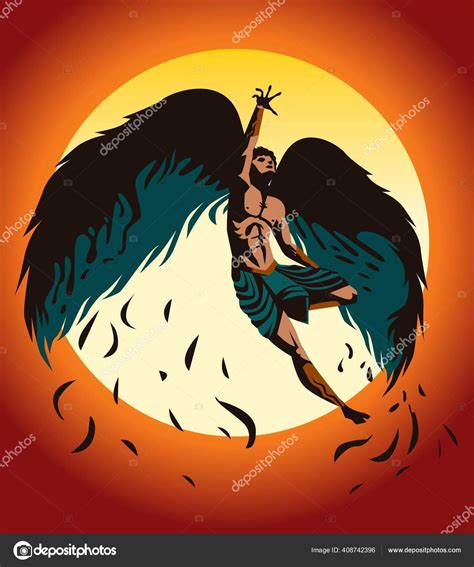 Greek Mythology Icarus Flying Sun Stock Vector Image by ©matintheworld ...