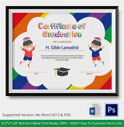 Graduation Certificate Wording Samples | Master of Template Document