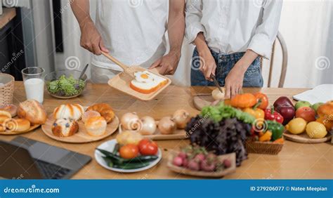 Happy Couple Cooking Together and Healthy Eating Concept - Couple ...