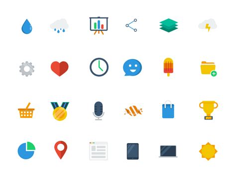 Colorful Icons Sketch freebie - Download free resource for Sketch - Sketch App Sources