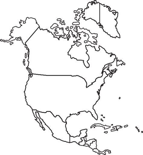 Download Printable North America Blank Map PNG Image with No Background - PNGkey.com