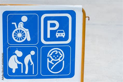 Sign and symbols of Parking lot Stock Photo | Adobe Stock