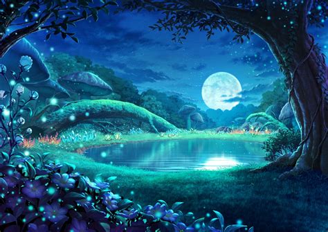 Moonlit Forest Wallpaper