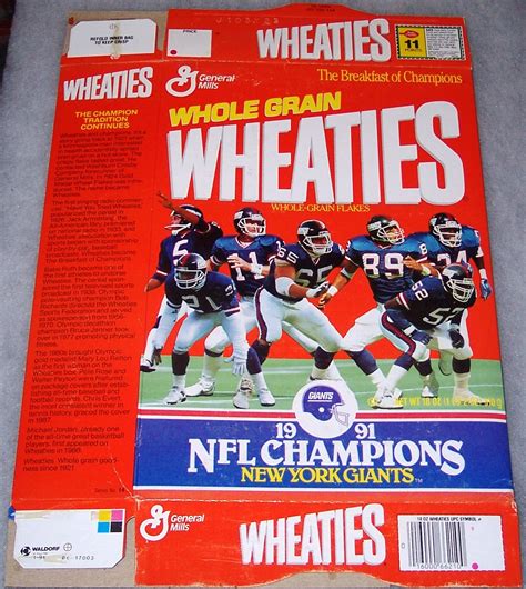 1991 New York Giants 1991 NFL Champions | Wheaties Box - Wheaties King