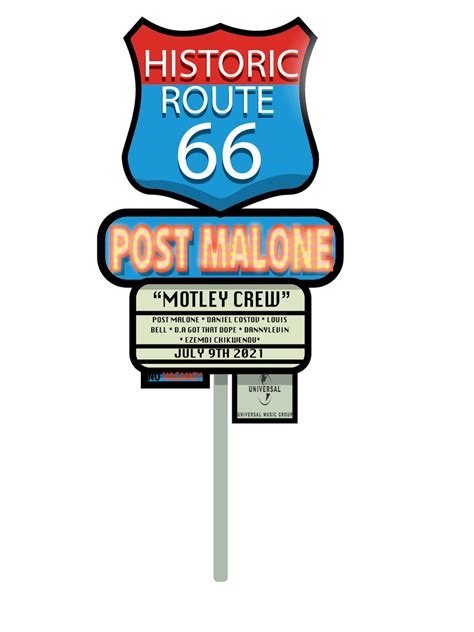 Poster design - post Malone - “motley crew” on Behance