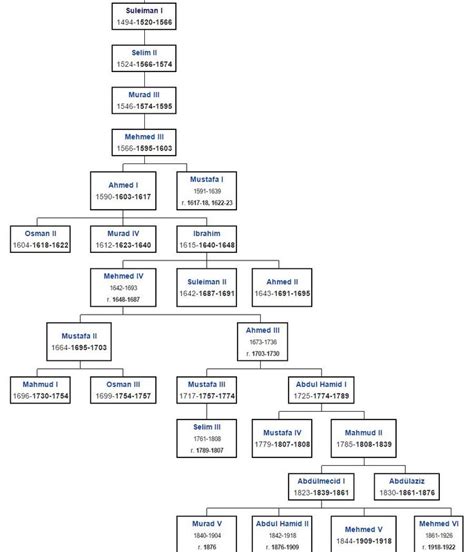 Sultans of the Ottoman Empire from Suleiman the Magnificent to Mehmed VI | Family tree, Ottoman ...