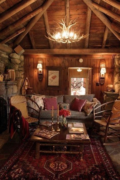 Image result for decorate the cabin for fall | Cabin interior design ...