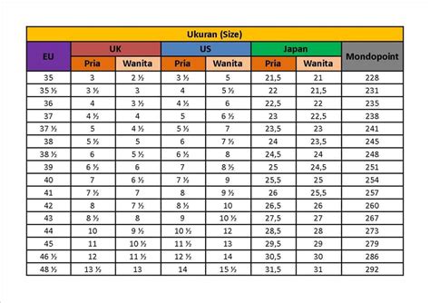 Ukuran Sepatu Specs Dan Ortuseight - IMAGESEE