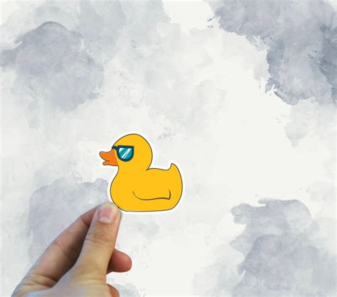 Cool Duck Sticker Yellow Duck Sticker Rubber Duck Sticker - Etsy