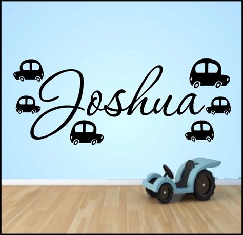 Custom made personalized name wall art stickers decals Vinyl Cute cars ...