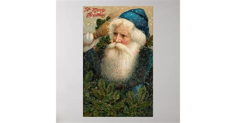 Vintage Father Christmas Poster | Zazzle