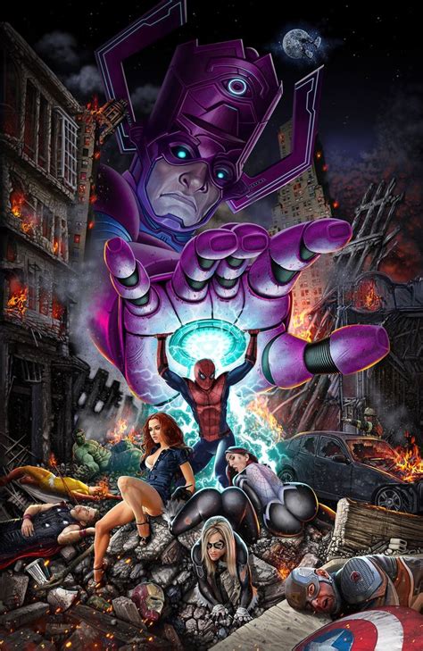 Fate of the World: Spider-man vs Galactus by ChuckMullins on DeviantArt ...