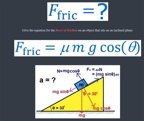 Which one of these is the correct formula for force of friction on an ...