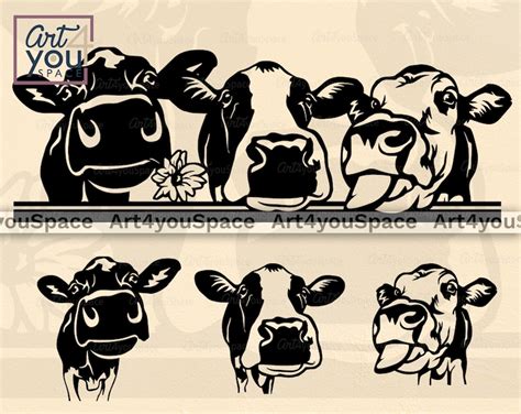 Cows Svg Cricut Heifer Png Funny Farm Animal Clipart - Etsy