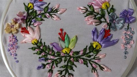 Ribbon embroidery stitches by hand tutorial. Ribbon embroidery designs ...