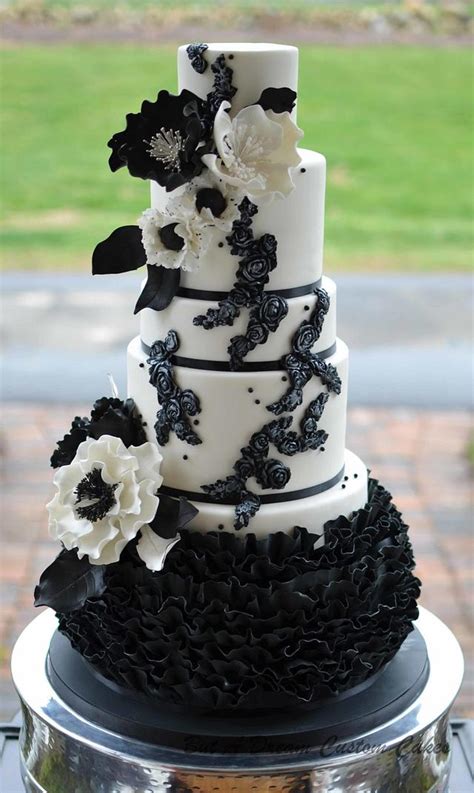 95+ Black And White Wedding Cakes