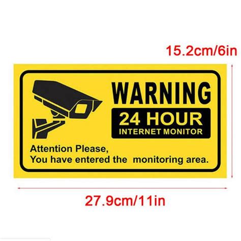 CCTV Warning Sticker Big Waterproof | Shopee Philippines