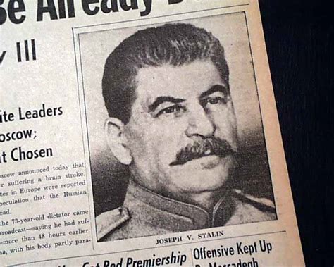 1953 Joseph Stalin Death... - RareNewspapers.com