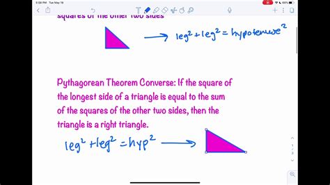 Converse of the Pythagorean Theorem - YouTube