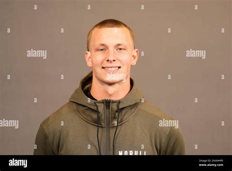 Shepherd quarterback Tyson Bagent poses for a portrait at the NFL ...